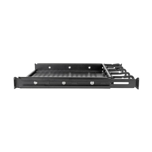 Tripp Lite SRWSHELF4P1U SmartRack Cantilevered Steel Rack Shelf - 1U, Vented, Integrated Cable Rings, 14.2 in. Deep, Holds up to 50 lbs (22.2 kgs)