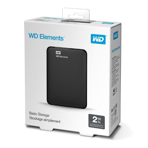 Western Digital WD Elements external hard drive 2 TB 2.5" Micro-USB B 3.2 Gen 1 (3.1 Gen 1) Black