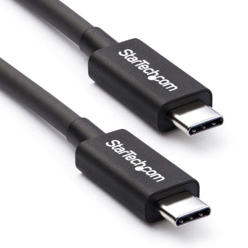 StarTech.com 50cm (1.6ft) Thunderbolt 3 Cable, 40Gbps, 100W PD, 4K/5K, Thunderbolt Certified, Compatible with Thunderbolt 4/USB 3.2/DisplayPort