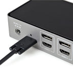 StarTech.com USB-C & USB-A Dock - Hybrid Universal Triple Monitor Laptop Docking Station DisplayPort & HDMI 4K 60Hz - 85W Power Delivery, 6x USB Hub, GbE, Audio - USB 3.1 Gen 2 10Gbps - TAA