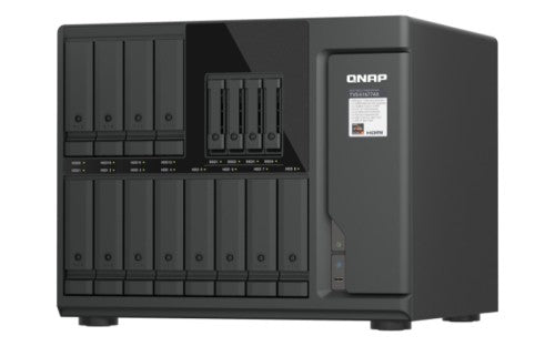 QNAP TVS-H1677AX-R5-16G NAS/storage server Tower AMD Ryzen™ 5 16 GB DDR5 0 TB QuTS hero Black