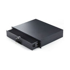 StarTech.com 2U Steel Lockable 19in Rackmount Drawer for AV, Network, Server Cabinets, 22lb (10kg) Capacity, Rear Cable Pass-through Holes, Keys Included