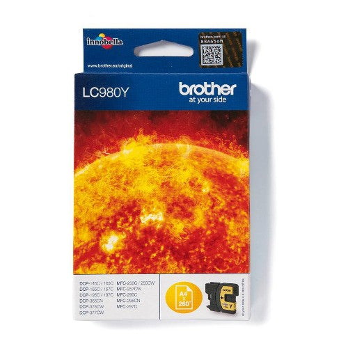 Brother LC-980Y Ink cartridge yellow, 260 pages ISO/IEC 24711 5,5ml for Brother DCP 145 C