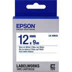 Epson C53S654022/LK-4WLN Ribbon blue on white extra adhesive 12mm x 9m for Epson LabelWorks 4-18mm/36mm/6-12mm/6-18mm/6-24mm