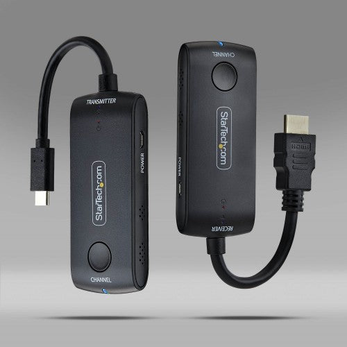 StarTech.com Wireless USB-C to HDMI Extender for Meeting Rooms and Huddle Spaces, 4K 60Hz, 65ft Range, USB Powered, Plug-and-Play Transmitter and Receiver Kit