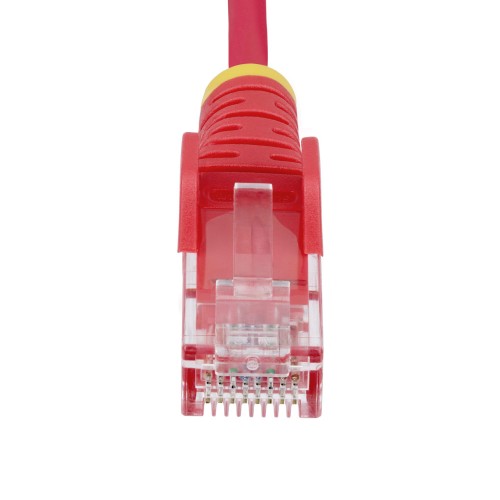 StarTech.com 10m Red Slim CAT6 Ethernet Cable, Snagless, 100W PoE, UTP, LSZH, 28AWG Pure Bare Copper Wire, Slim RJ45 Network Patch Cord w/Strain Reliefs, Individually Tested