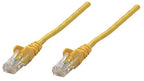 Intellinet Network Patch Cable, Cat6, 0.25m, Yellow, CCA, U/UTP, PVC, RJ45, Gold Plated Contacts, Snagless, Booted, Lifetime Warranty