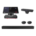 AudioCodes RXV100 Hub with Audio bundled with RXVCam50M and RX40 (Audio Bar with satellite speakers) for use up to large rooms. Compatible with Teams or Zoom