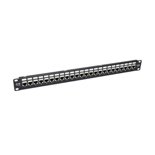 Tripp Lite N254-024-SH-6A 24-Port 1U Rack-Mount STP Shielded Cat6a Feedthrough Patch Panel, RJ45 Ethernet, TAA