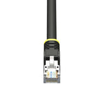 StarTech.com 2m Black Cat6A Outdoor Ethernet Cable, Snagless RJ45, S/FTP, 23AWG Pure Bare Copper, 500MHz, Shielded Outdoor Rated Patch Cord, UV Resistant