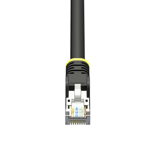 StarTech.com 2m Black Cat6A Outdoor Ethernet Cable, Snagless RJ45, S/FTP, 23AWG Pure Bare Copper, 500MHz, Shielded Outdoor Rated Patch Cord, UV Resistant