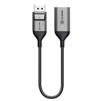 ALOGIC ULDPHDA-SGR video cable adapter 0.2 m DisplayPort HDMI Black, Silver
