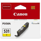 Canon 6121C001/CLI-531Y Ink cartridge yellow, 515 pages ISO/IEC 19752 191 Photos 8.2ml for Canon Pixma TS 8750
