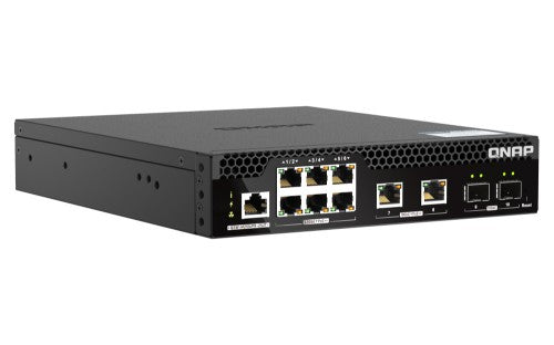 QNAP QSW-M2106PR-2S2T network switch Managed L2 10G Ethernet (100/1000/10000) Power over Ethernet (PoE) 1U Black