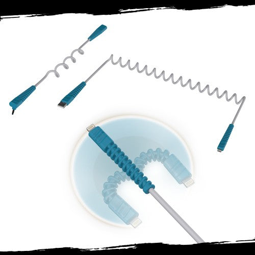 OtterBox EZGrab Cable Bundle USB A-Lightning & 1/8" Audio Space Speed, Space Speed Silver