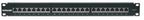 Intellinet Patch Panel, Cat6, FTP, 24-Port, 1U, Shielded, 90° Top-Entry Punch-Down Blocks, Black
