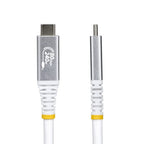 StarTech.com 1.5m (5ft) USB4 Cable, 80Gbps, USB-IF Certified USB-C Cable, 240W PD, 8K 120Hz/4K 240Hz DP2.1 DP80, TPE Jacket, Thunderbolt 4 Compatible - White USB-C Cord