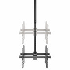 StarTech.com Dual TV Ceiling Mount - Back-to-Back Heavy Duty Hanging Dual Screen Mount with Adjustable Telescopic Pole - Tilt/Swivel/Rotate - VESA Bracket for 32”-75" Displays