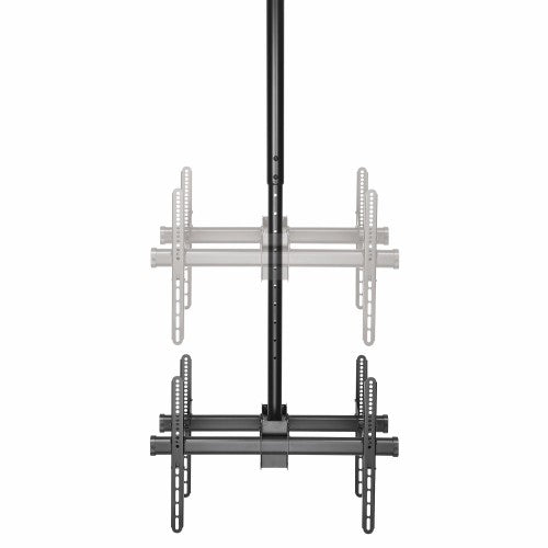 StarTech.com Dual TV Ceiling Mount - Back-to-Back Heavy Duty Hanging Dual Screen Mount with Adjustable Telescopic Pole - Tilt/Swivel/Rotate - VESA Bracket for 32”-75" Displays