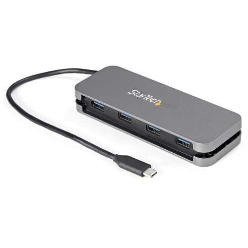 StarTech.com 4 Port USB C Hub - 4x USB-A - USB 3.0 Type-C Hub - USB 3.2 Gen 1 (5Gbps) - Bus Powered Portable USB-C to USB-A Adapter Laptop Hub - 11.2" (28.5cm) Cable w/ Cable Management