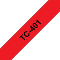 Brother TC-401 DirectLabel black on red 12mm x 7,7m for Brother P-Touch TC 9-12mm