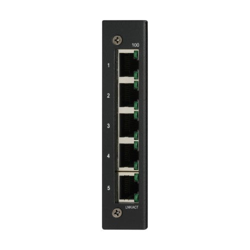 Tripp Lite NFI-U05 5-Port Unmanaged Industrial Ethernet Switch - 10/100 Mbps, Ruggedized, -40° to 75°C, DIN/Wall Mount