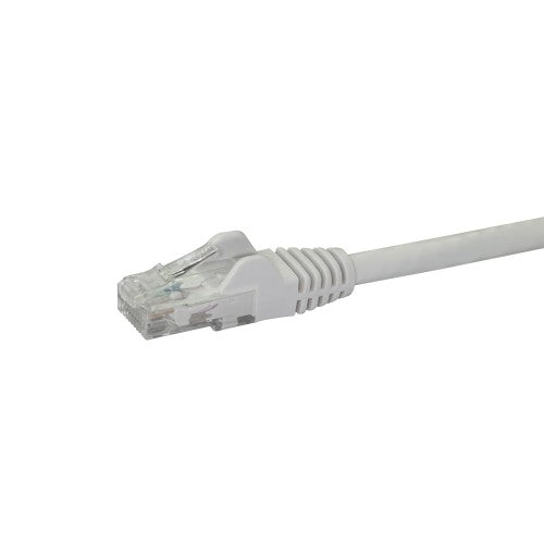 StarTech.com 75ft CAT6 Ethernet Cable - White CAT 6 Gigabit Ethernet Wire -250MHz 100W PoE RJ45 UTP Network/Patch Cord Snagless w/Strain Relief Individually Tested