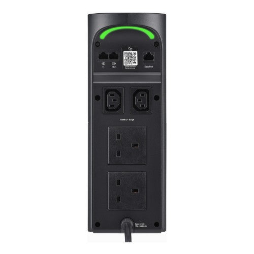 APC Back-UPS Pro, 2200VA/1320W, Tower, 230V, 2x UK and 2x IEC C13 outlets, RGB Lights, Pure Sine Wave, Midnight (Black)