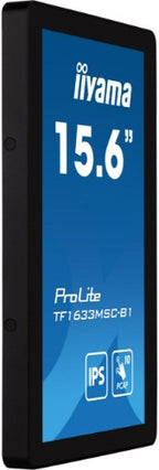 iiyama ProLite TF1633MSC-B1 computer monitor 39.6 cm (15.6") 1920 x 1080 pixels Full HD Touchscreen Black