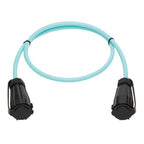 Tripp Lite N820-02M-IND 10Gb Rigid Industrial Duplex Multimode 50/125 OM3 Fiber Patch Cable (LC/LC) - IP68, Aqua, 2 m (6.6 ft.)
