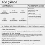 HP EliteBook 630 G10 Intel® Core™ i5 i5-1335U Laptop 33.8 cm (13.3") Full HD 16 GB DDR4-SDRAM 512 GB SSD Wi-Fi 6E (802.11ax) Windows 11 Pro Silver