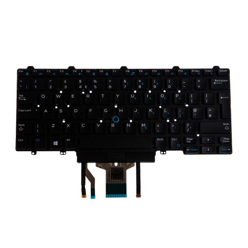 Origin Storage N/B KBD Dell Latitude 7490 UK 83 Key Backlit DP Black