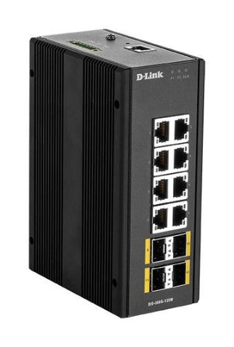 D-Link 12-Port L2 Managed Switch Switch with 8 x 10/100/1000BaseT(X) & 4 x 100/1000BaseSFP