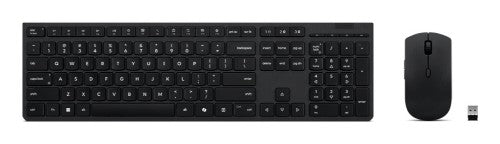 Lenovo 4X31R64328 keyboard Mouse included Office RF Wireless + Bluetooth German Black