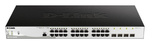 D-Link 24-Port 10/100/1000BASE-T PoE + 4-Port 1 Gbps SFP Ports Metro Ethernet Switch