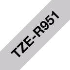 Brother TZE-R951 DirectLabel black on silver textil 24mm x 4m for Brother P-Touch TZ 3.5-24mm/HSE/36mm/6-24mm/6-36mm