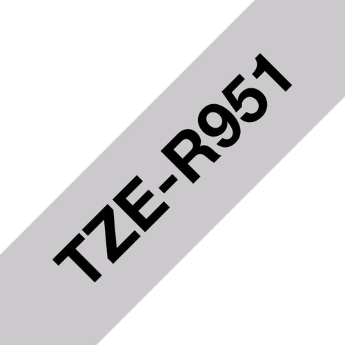 Brother TZE-R951 DirectLabel black on silver textil 24mm x 4m for Brother P-Touch TZ 3.5-24mm/HSE/36mm/6-24mm/6-36mm