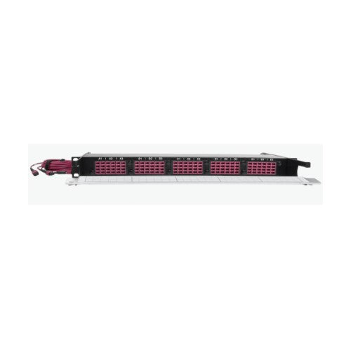 Tripp Lite N48K-15M8L60-B 40/100Gb Fiber Breakout Patch Panel, 40Gb to 4 x 10Gb, 100Gb to 4 x 25Gb, 15 MTP QSFP to 60 LC Duplex OM4 50/125 Multimode Ports, 1U