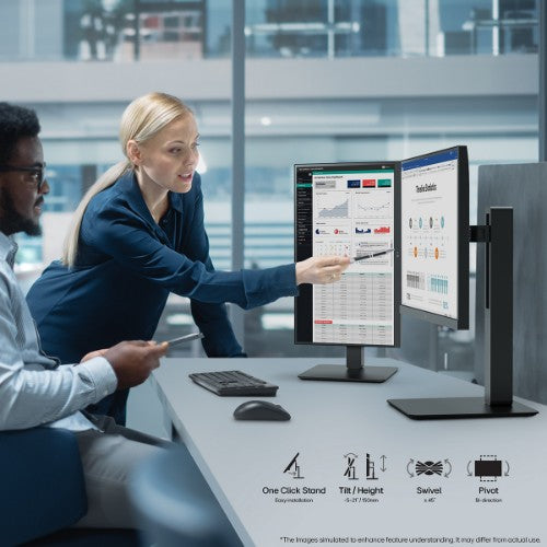 LG 24BA750-B computer monitor 60.5 cm (23.8") 1920 x 1080 pixels Full HD LCD Black