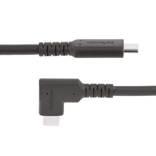 StarTech.com 3ft (1m) USB-C Cable, Right-Angled, USB 10Gbps, 100W (5A) Power Delivery, 8K 60Hz / 4K 144Hz DP Alt Mode, Rugged USB C Cord - Thunderbolt Compatible