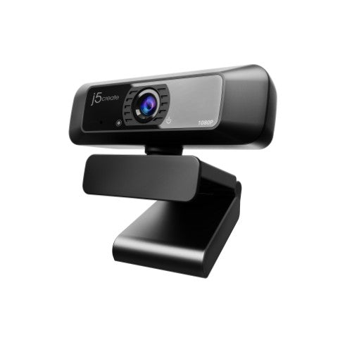 j5create JVCU100 USB™ HD Webcam with 360° Rotation, 1080p Video Capture Resolution, Black