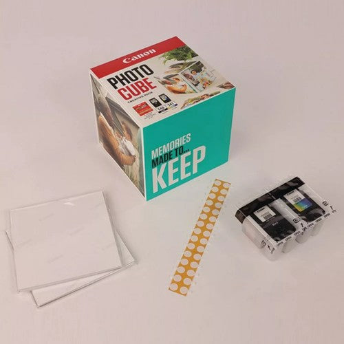 Canon 5225B017/PG-540+CL-541 Printhead cartridge multi pack black / color Cube white blue + Photopaper PP-201 13x13cm 40 sheet 180pg+180pg Pack=2 for Canon Pixma MG 2150/MX 370