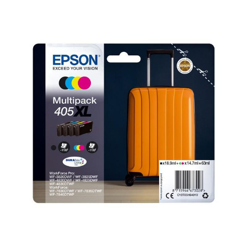 Epson C13T05H64010/405XL Ink cartridge multi pack Bk,C,M,Y high-capacity 18,9ml + 3x14,7ml Pack=4 for Epson WF-3820/7830