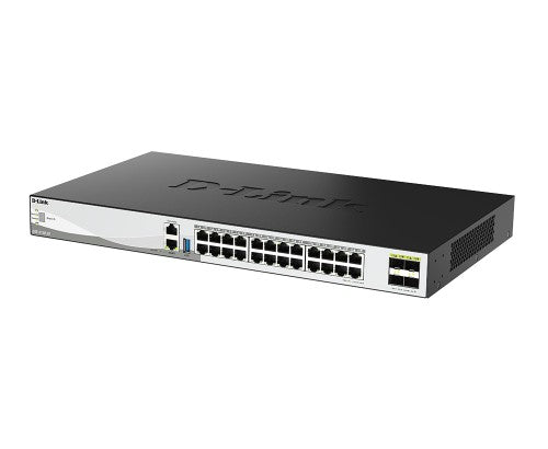 D-Link 28-Port 10G Multi-Gigabit Layer 3 Stackable Managed Switch with 25G Uplinks