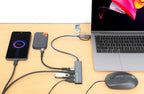 Manhattan USB-C & USB-A Combo Dock/Hub, Ports (4): USB-A (x2) and USB-C (x2), 5 Gbps (USB 3.2 Gen1 aka USB 3.0), External Power Supply Not Needed, Universal for all devices, Aluminium, SuperSpeed USB, Space Grey, Three Year Warranty