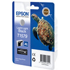 Epson C13T15794010/T1579 Ink cartridge light light black, 23K pages 25.9ml for Epson Stylus Photo R 3000