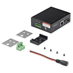 StarTech.com PoE+ Industrial Fiber to Ethernet Media Converter 60W - SFP to RJ45 - Singlemode/Multimode Fiber to Copper Gigabit Ethernet - Compact Size - IP-30/ -40 to +75C