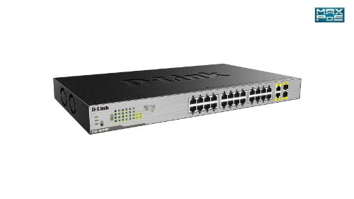 D-Link 24-Port Desktop Gigabit Unmanaged PoE Switch with 2 x 100/1000Mbps Combo Ports