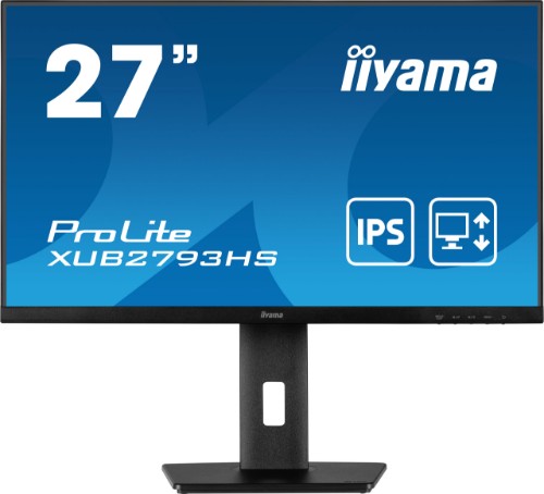 iiyama ProLite 27” Full HD IPS monitor with edge-to-edge design, perfect for multi-monitor setups with height adjustable stand