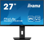 iiyama ProLite 27” Full HD IPS monitor with edge-to-edge design, perfect for multi-monitor setups with height adjustable stand